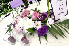 Сватбена украса в лилаво