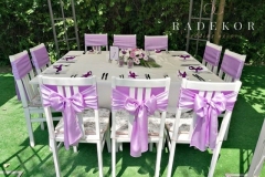 Панделки за столове в лилаво