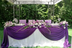 Младоженска маса в лилаво