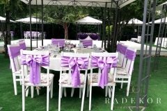 Сватбена украса в лилаво