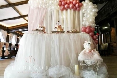 Украса за кръщене в розово